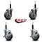 Service Caster 4'' Thermoplastic Rubber Wheel Swivel 3/4'' Expanding Stem Caster Set 2 Brakes, 4PK SCC-EX20S414-TPRB-2-TLB-2-34 - alternate 4